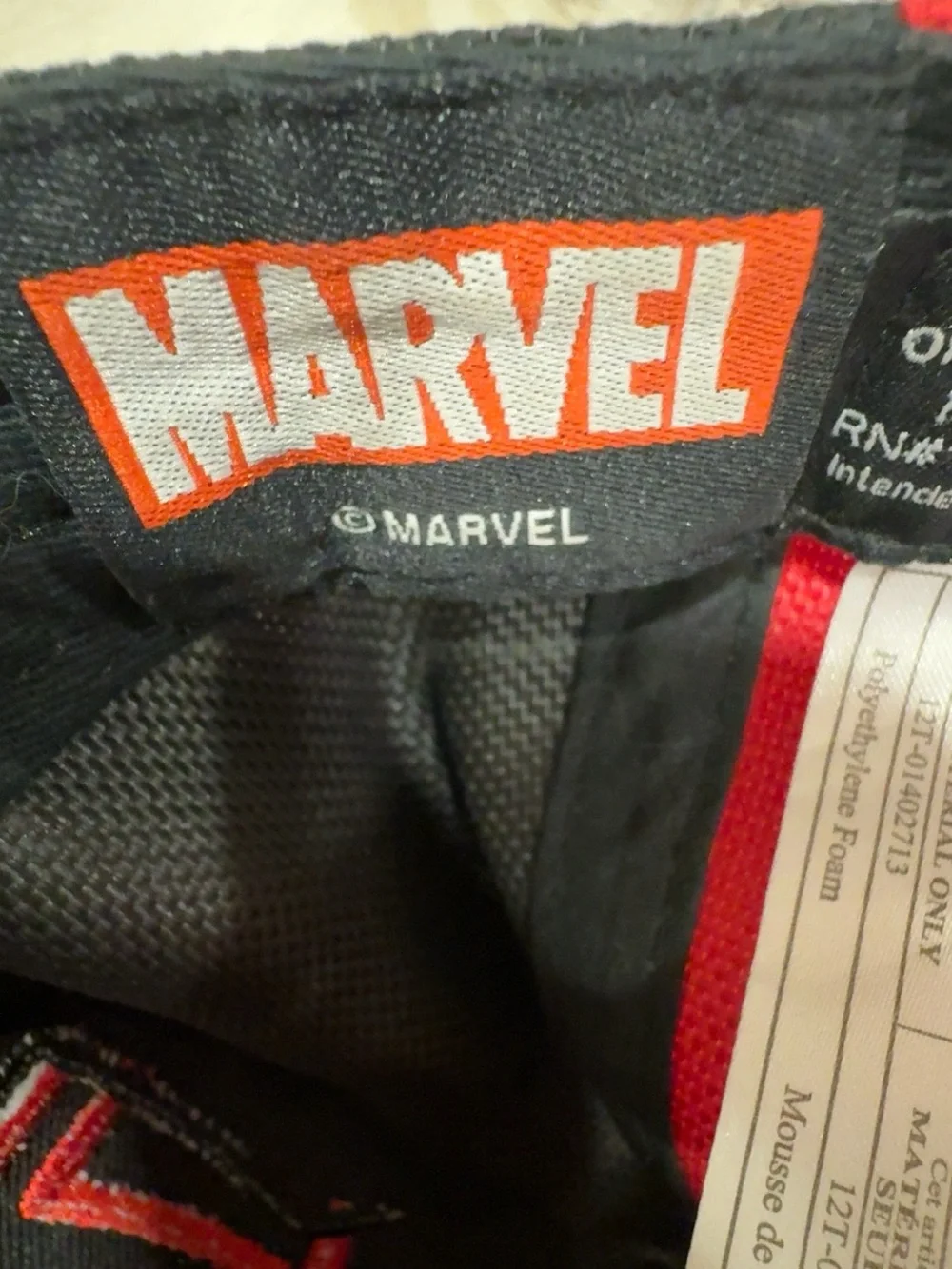 Marvel Deadpool Bioworld Red Black 3D Logo Adjustable Snapback Hat